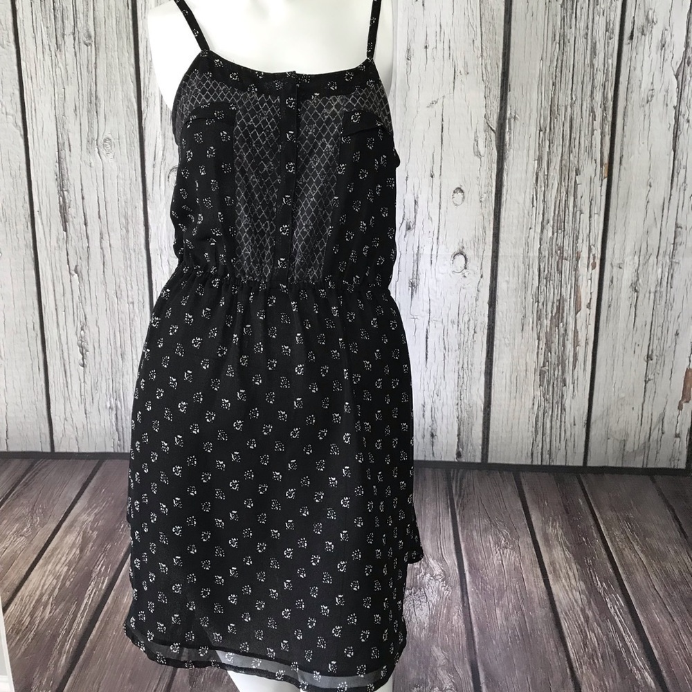 Anthropologie Staring at stars Black Dress D64